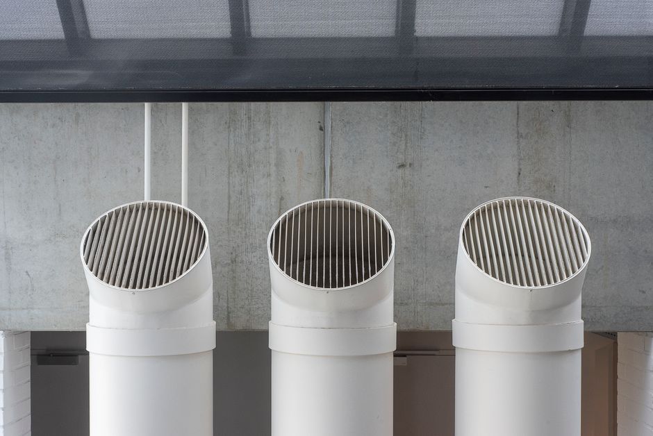 Home air vent connected to a central heating system
